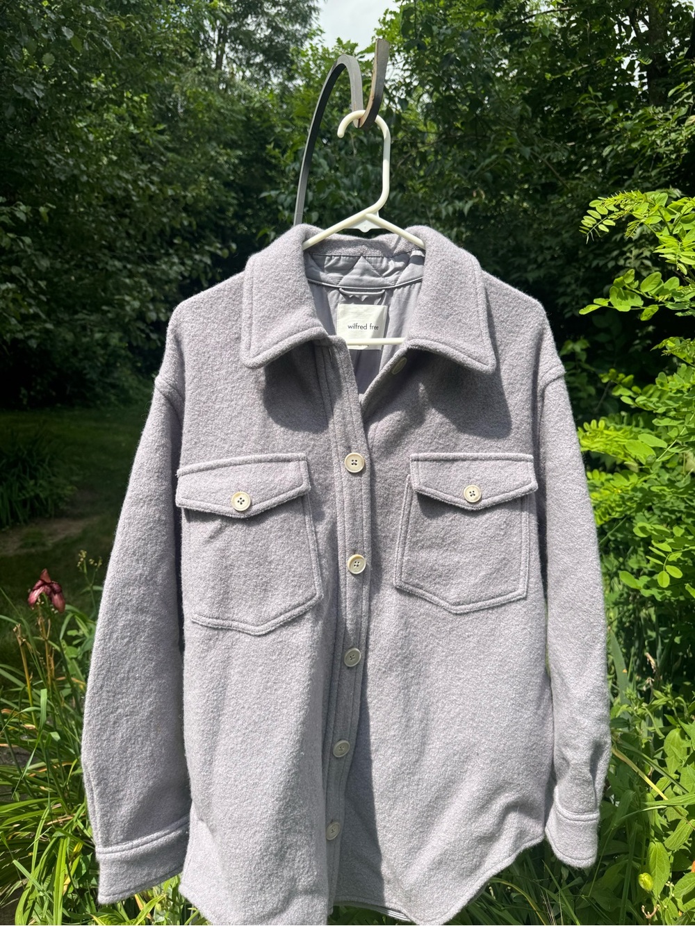 Wilfred Free Light Purple Button-Up Shacket